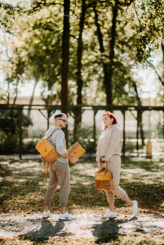 REDANT kožený batoh Frame horčicový MacBook 15" a 16"