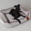 REDANT zamatový dog bed VELVET sivý - Size: M