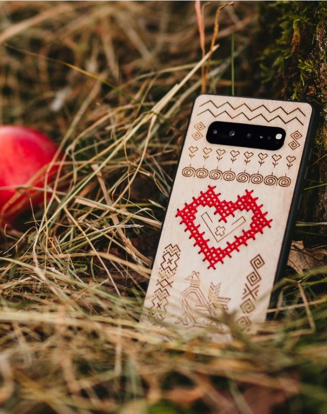 Drevený zadný kryt Folk 2 iPhone 12 Mini