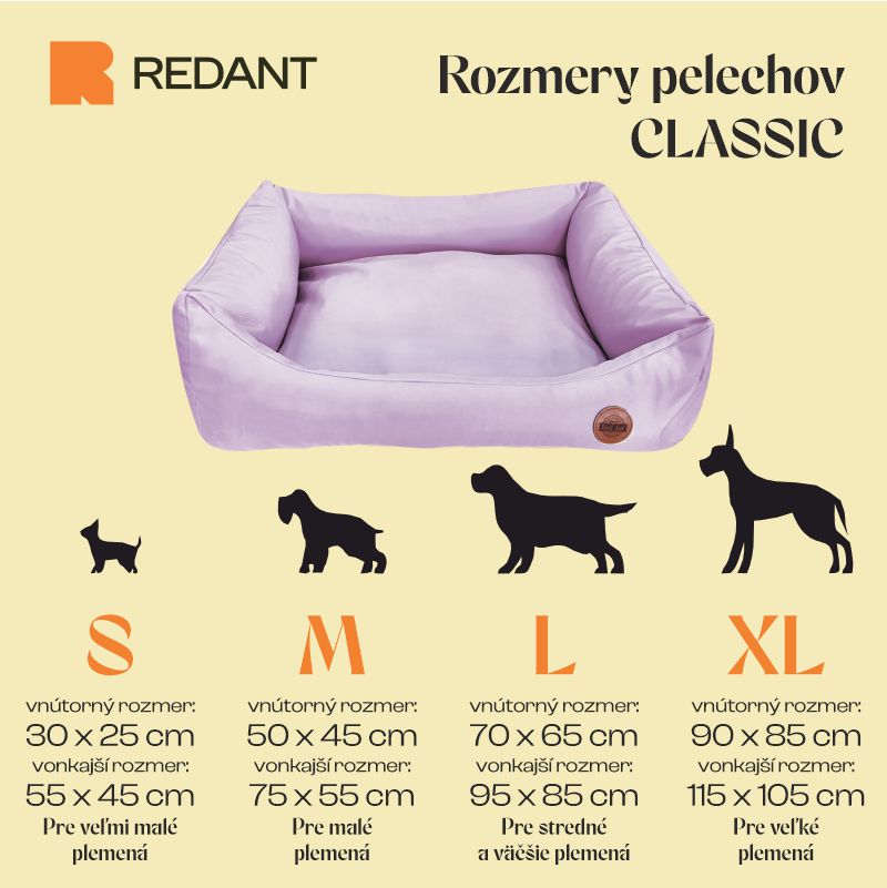 REDANT voděodolný pelíšek pro psa CLASSIC růžový - Velikost: M
