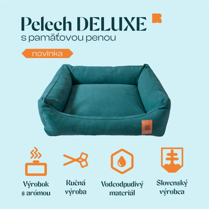 REDANT pelíšek pro psa s paměťovou pěnou DELUXE modrý - Velikost: M