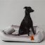REDANT zamatový dog bed VELVET sivý - Size: M