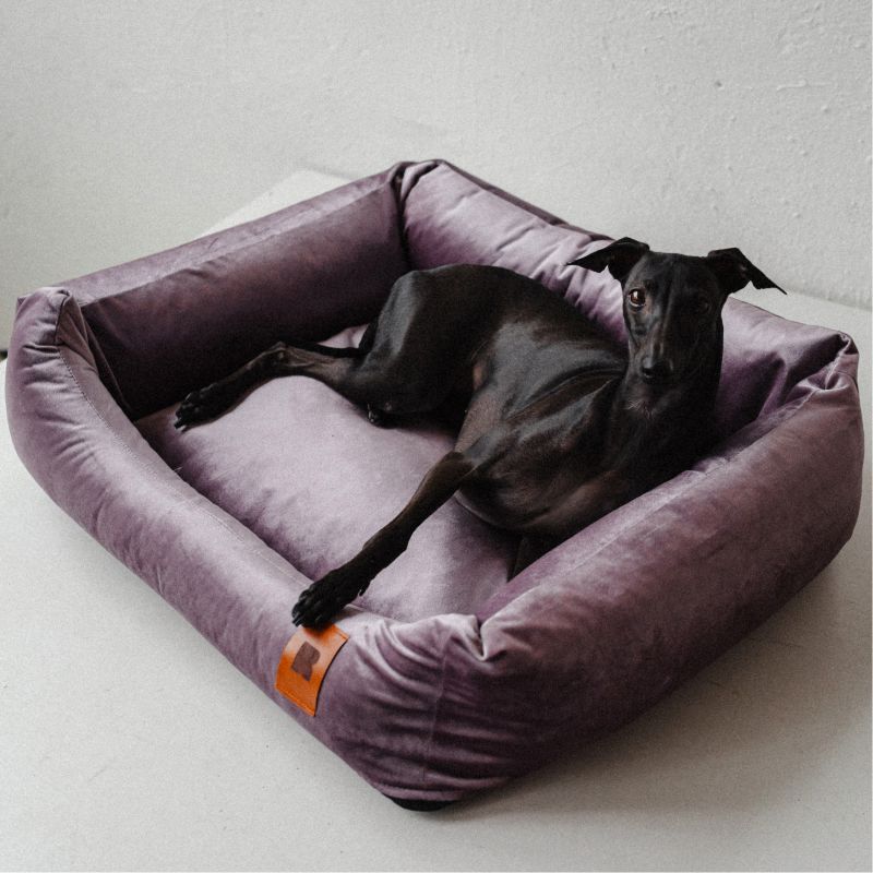 REDANT zamatový dog bed VELVET fialový - Size: S