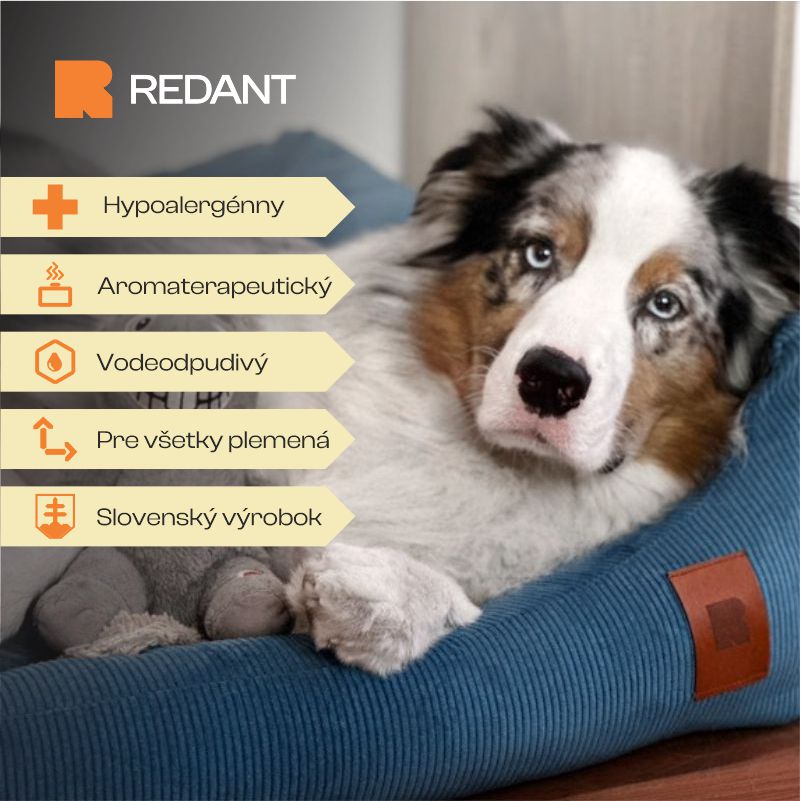 REDANT menčestrový dog bed CORD petrolejový - Size: M