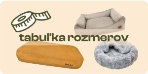 Velikostní tabulka pelíšků REDANT