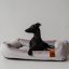 REDANT zamatový dog bed VELVET sivý - Size: M