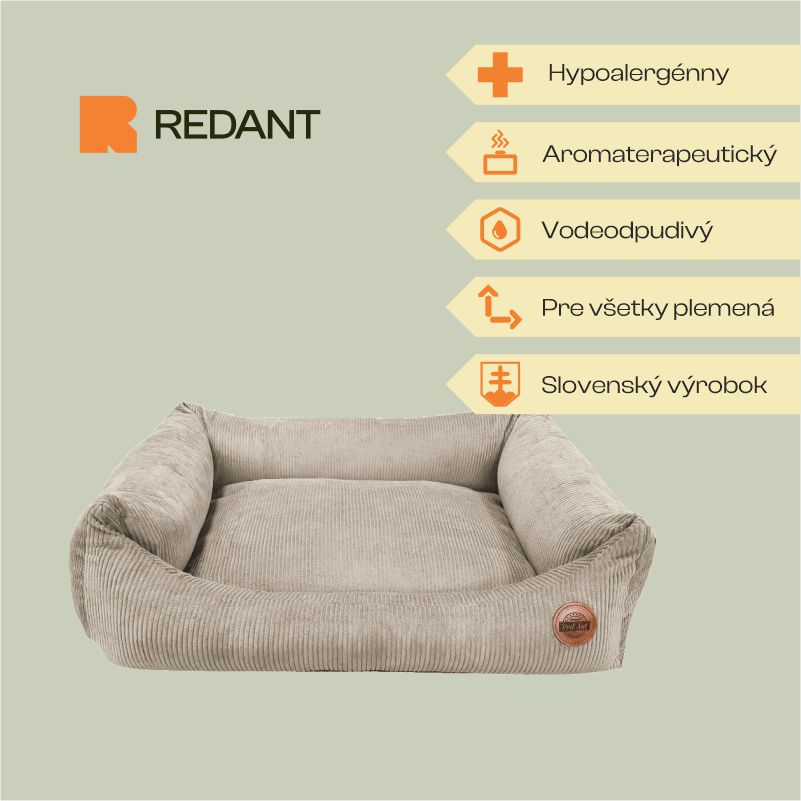 REDANT menčestrový dog bed CORD béžový - Size: M