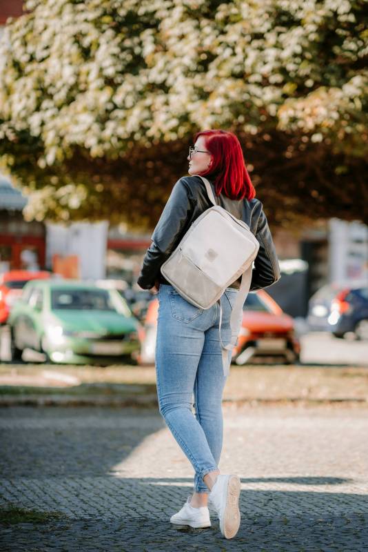 REDANT kožený batoh Frame starlight MacBook 13" a 14"