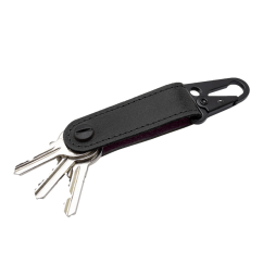 Kožená kľúčenka NATIVE / FRAME-Čierna