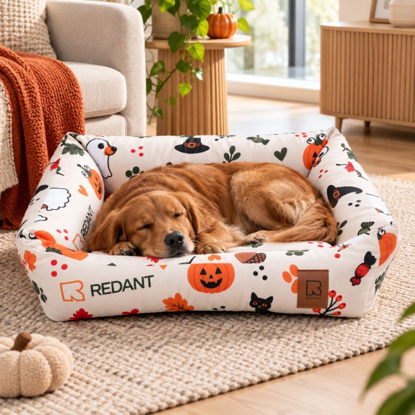 REDANT nepromokavý pelíšek pro psa HALLOWEEN krémový