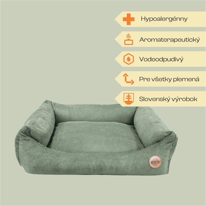 REDANT menčestrový pelíšek pro psa CORD olivový - Velikost: L