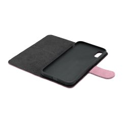 Knižkové puzdro na telefón z brúsenej kože nude iPhone 11 Pro Max