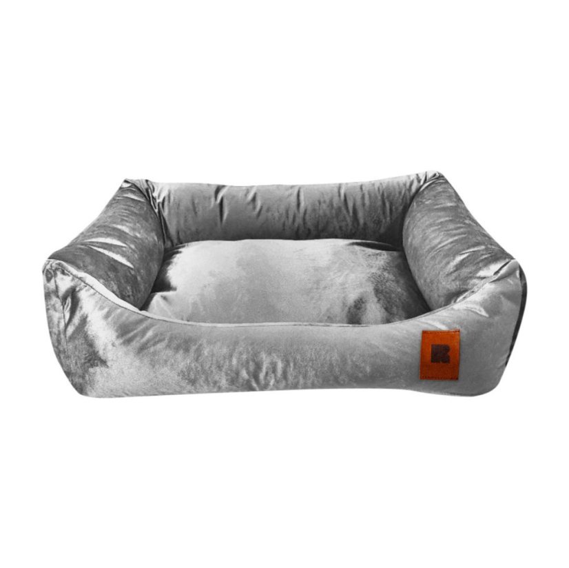 REDANT zamatový dog bed VELVET sivý - Size: M
