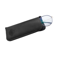 Vsuvkové puzdro na okuliare z brúsenej kože NATIVE čierne