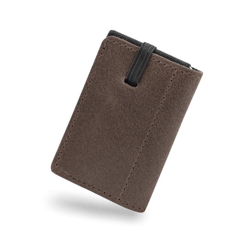 REDANT mini peněženka z voskované kůže NATIVE hnědá