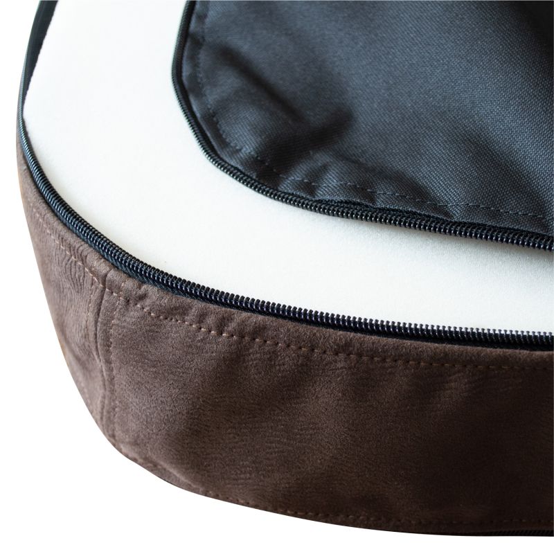 REDANT orthopedic dog bed with memory foam ORTHOPEDIC DELUXE chocolate-and-cream - Size: L