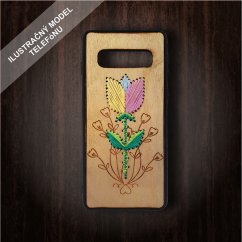 Drevený zadný kryt Design Tulipán vyšívaný na Samsung Galaxy Note 20