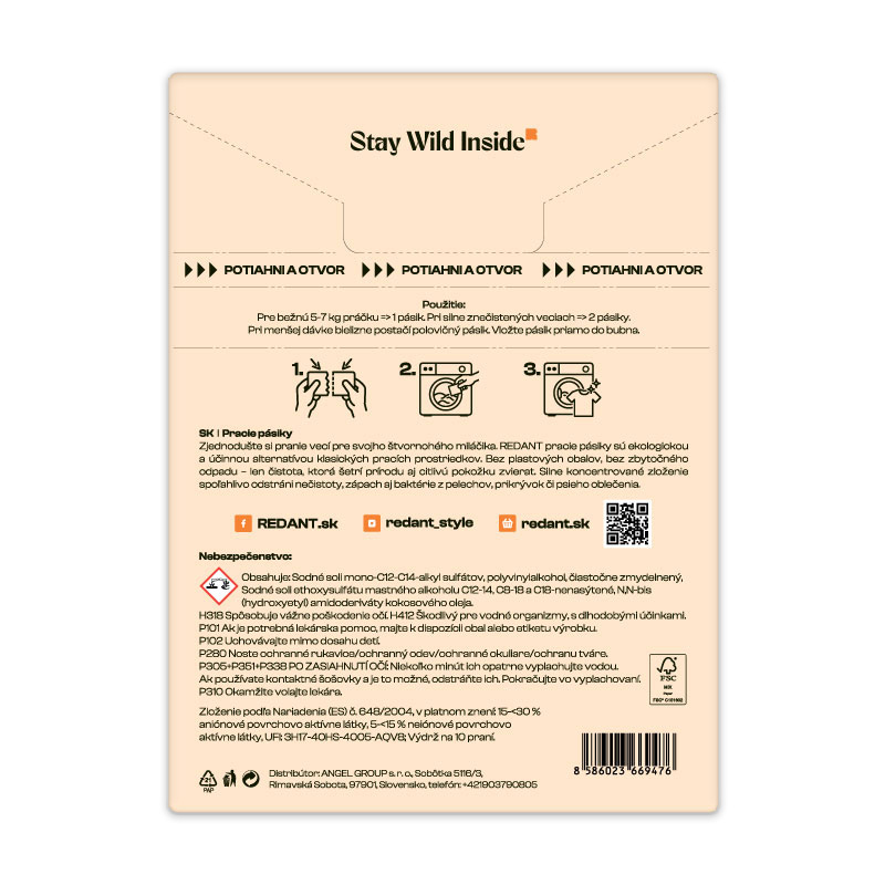 REDANT hypoalergénne pracie pásiky