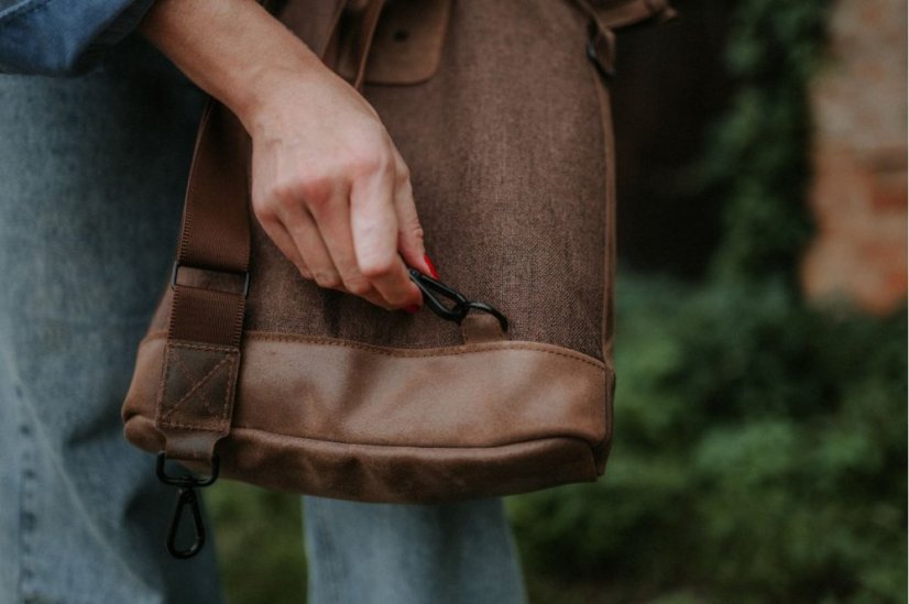 REDANT 3v1 plátený batoh 3ad čierny na MacBook 14"