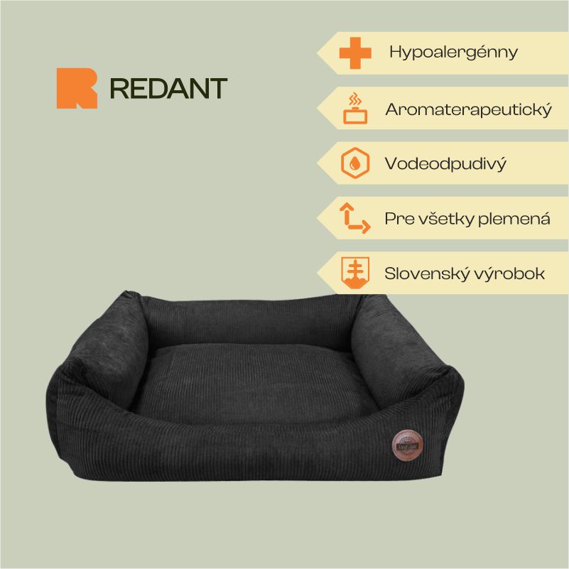 REDANT náhradná obliečka na pelech CORD čierna - Veľkosť: M