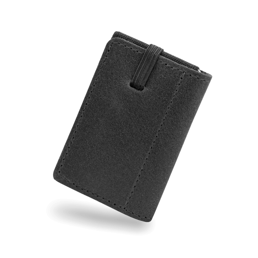 REDANT mini wallet in waxed leather NATIVE black