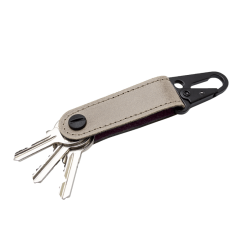 Kožená kľúčenka NATIVE / FRAME-Krémová