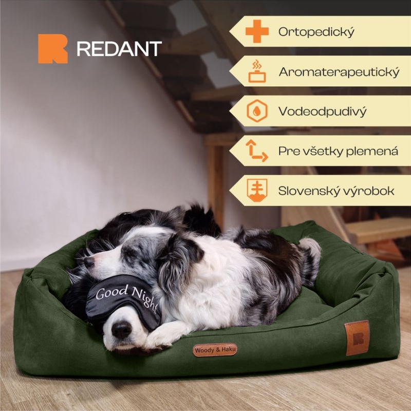REDANT dog bed with memory foam DELUXE green - Size: XL