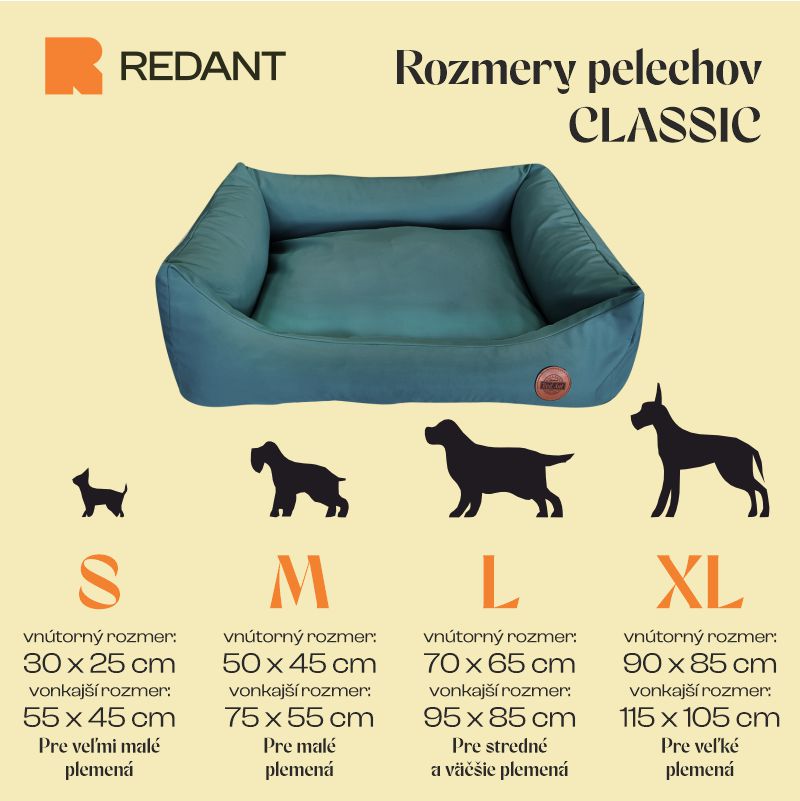 REDANT nepremokavý pelech pre psa CLASSIC zelený - Veľkosť: M