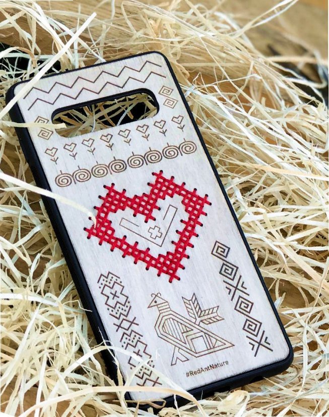 Drevený zadný kryt Folk na Huawei P20 Lite