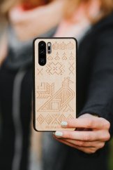 Drevený zadný kryt Čičmany Huawei P30