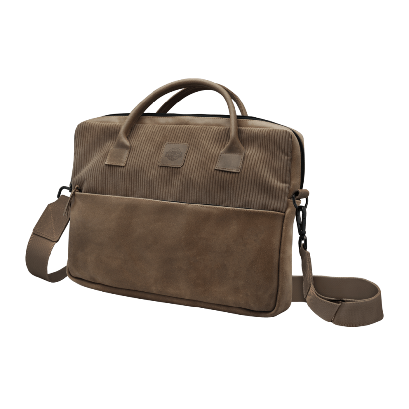 REDANT kožená taška Frame hnedá na MacBook 15" a 16" s popruhom