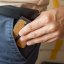 REDANT mini wallet in waxed leather NATIVE black