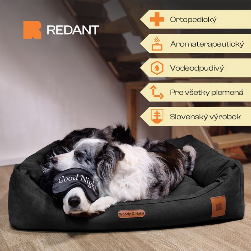 REDANT dog bed with memory foam DELUXE black