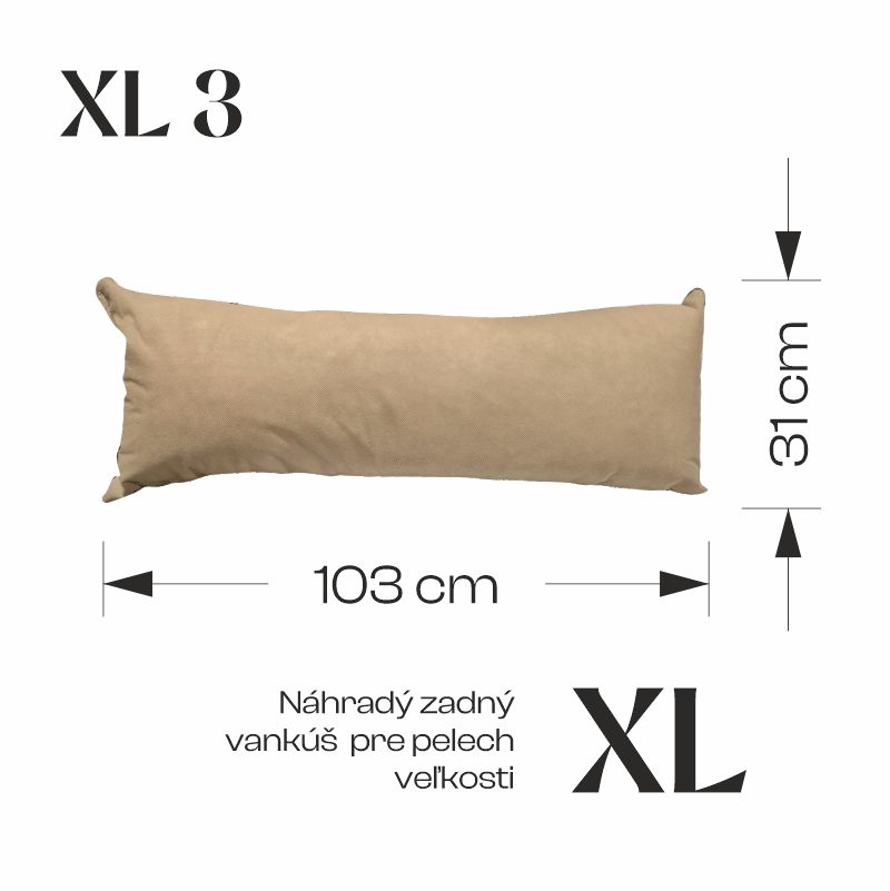 REDANT náhradní zadní polštář do pelechu - Velikost: M