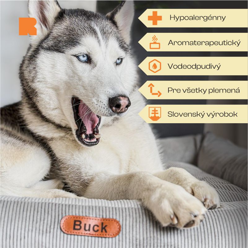 REDANT menčestrový dog bed CORD sivý - Size: S
