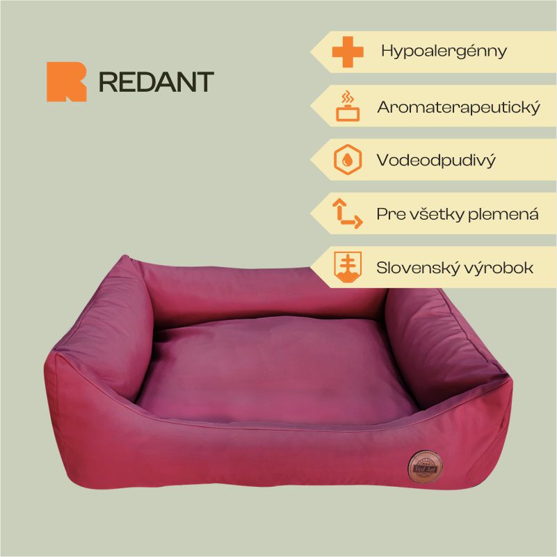 REDANT voděodolný pelíšek pro psa CLASSIC bordový - Velikost: L