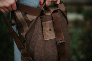 REDANT 3v1 plátený batoh 3ad čierny na MacBook 14"