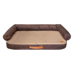 REDANT orthopedic dog bed with memory foam ORTHOPEDIC DELUXE chocolate-and-cream