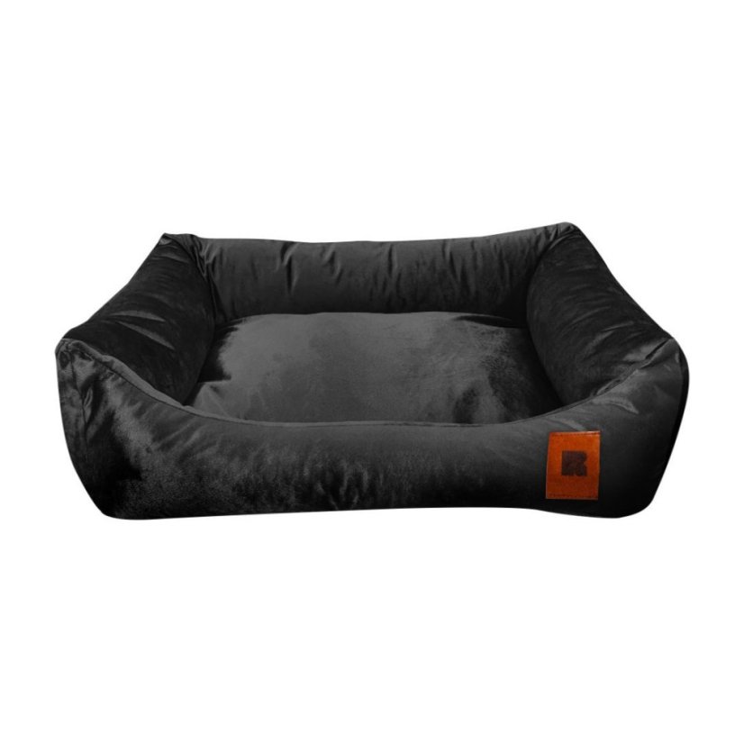 REDANT zamatový dog bed VELVET čierny - Size: S
