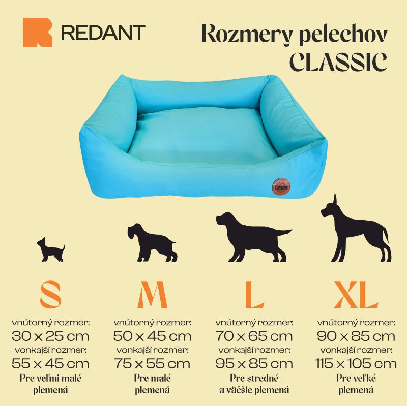 REDANT waterproof dog bed CLASSIC mintový - Size: S