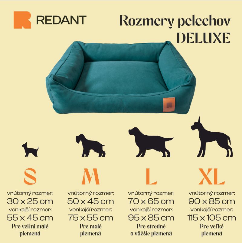 REDANT Replacement Cover for Dog Bed DELUXE blue - Size: S