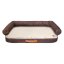 REDANT orthopedic dog bed with memory foam ORTHOPEDIC DELUXE chocolate-and-cream - Size: L