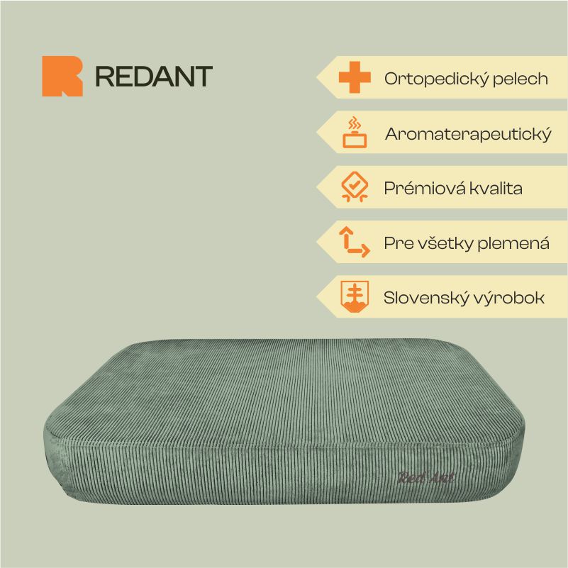 REDANT orthopedic dog bed with memory foam ORTHOPEDIC CORD olive - Size: XL, Type of mattress: Bez pamäťovej peny