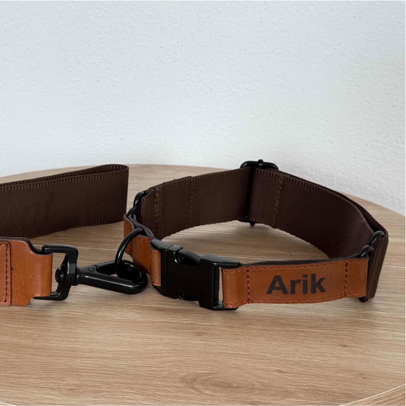 REDANT luxury black dog brown - Size: XL, Version: Collar
