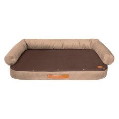 REDANT orthopedic dog bed with memory foam ORTHOPEDIC DELUXE cream-and-chocolate