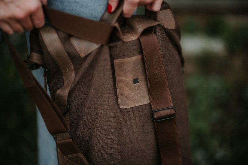 REDANT 3v1 plátený batoh 3ad čierny na MacBook 14"