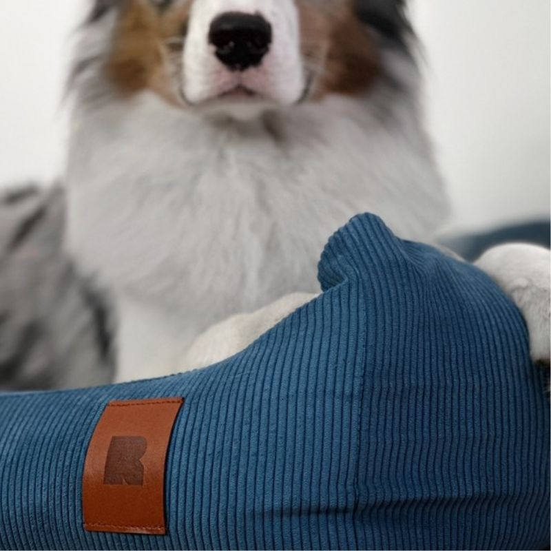 REDANT menčestrový dog bed CORD petrolejový - Size: M